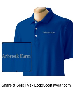 Arbrook Farm Polo Shirt - Mens - Royal Blue Design Zoom